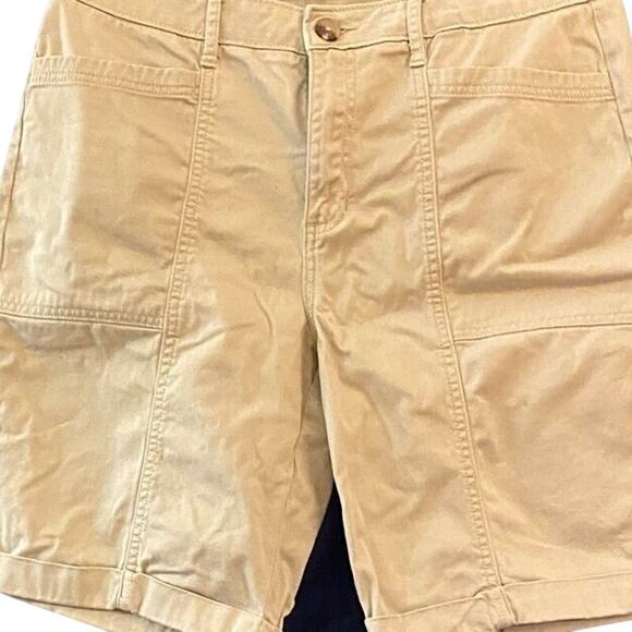 Croft & Barrow Cotton Cuffed Shorts Size M - Picture 2 of 5